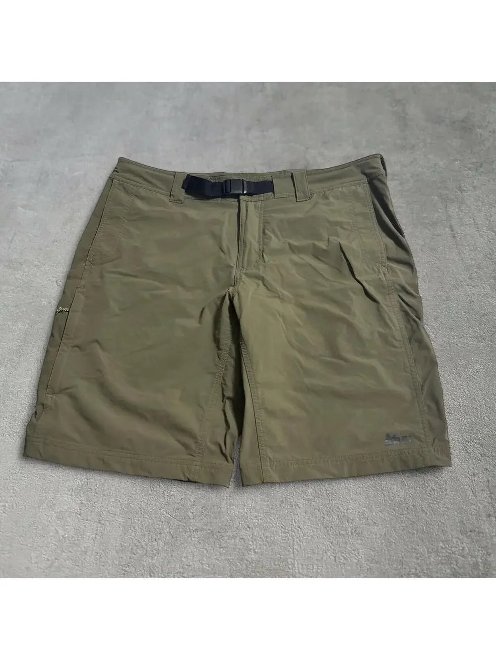 REI Co Op Green Hiking Shorts with drawstring waist